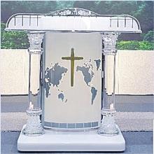 (고급 강대상/현금결제) 크리스탈 사각 강대상 1000/1200 - 용달비 착불 !!!